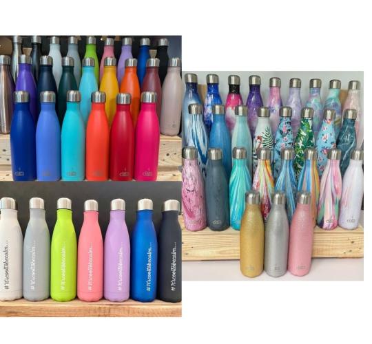 Stainless Steel Insulated 500ml Water Bottles High Quality Assorted designs RRP £16.50