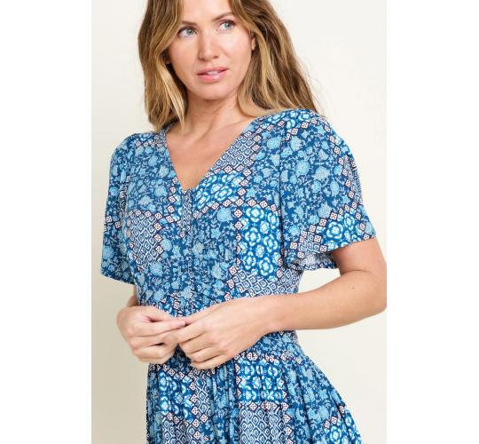 Wholesale Job Lot of 5 Brakeburn Women's Folk Floral Patchwork Dress