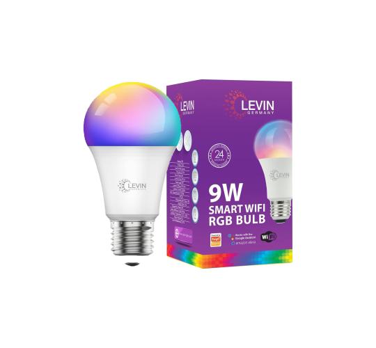 100 Pack – Levin Smart LED Bulb E27, 9W RGB Colour-Changing, Dimmable, Wi-Fi & Bluetooth, Works with Alexa/Google Home, 810 Lumens