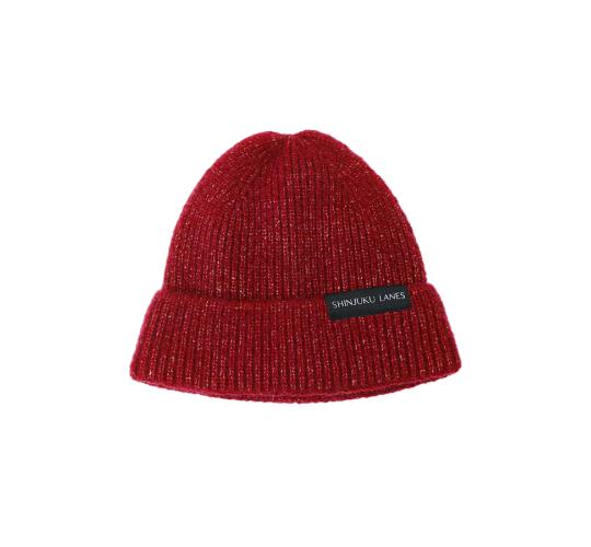 Unisex Ribbed Beanies - Flecked Red