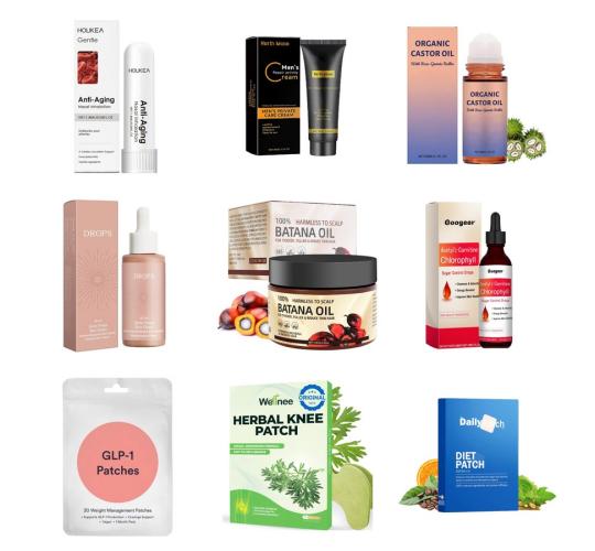 One Off Job Lot of 54 Mixed Wellness Essentials - Patches, Oils, Creams & More!