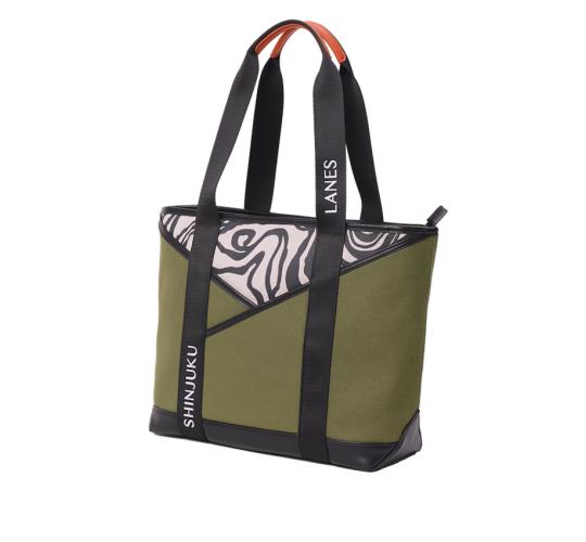 Designer Canvas Tote Bag - Khaki Green