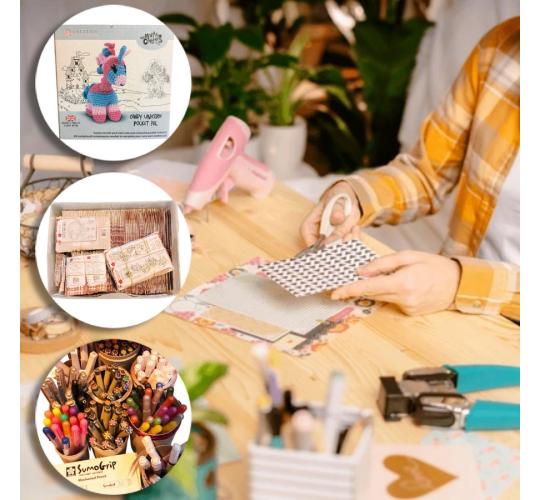 One Off Joblot of 26,506 Mixed Craft Stock - Paper, Glitter, Glue & Much More!