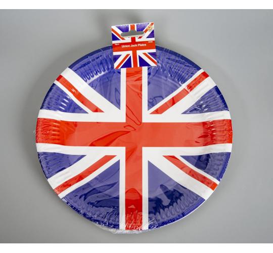 Shatchi Union Jack 23 cms paper Plates