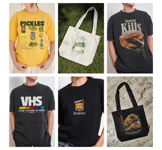 One Off Job Lot of 12 Mixed Threadheads Tees & Tote Bags