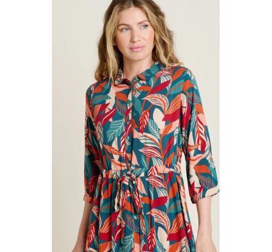 One Off Job Lot of 7 Brakeburn Women's Evergreen Leaves Maxi Shirt Dress