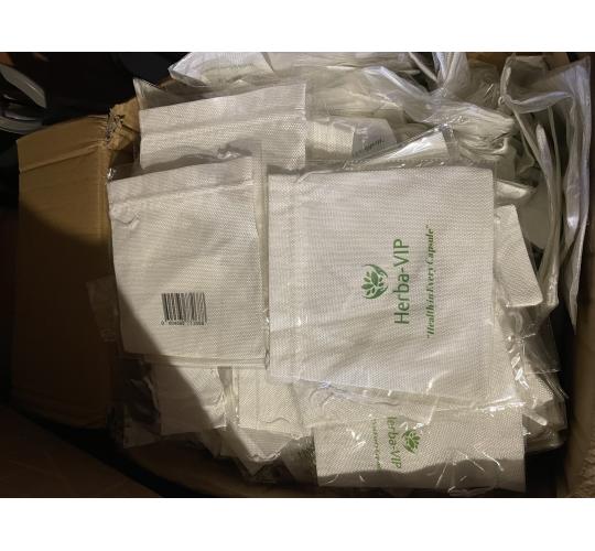 Wholesale job lot of 100pcs branded burlap bag 20x20cm