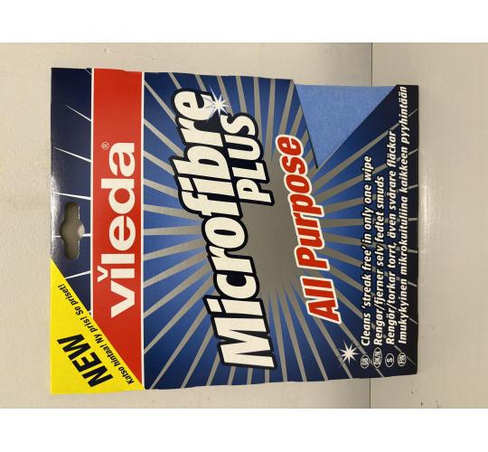 Vileda 12 x Micofibre Plus All Purpose Cloth