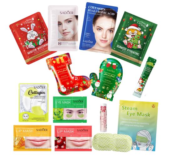 Mixed 50pcs-The Ultimate Holiday Pamper Foot Facial Mask with Free Hand Cream Set-Random|GCMK-Set 8-50pcs Mixed|UK SELLER