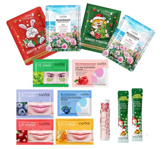 Mixed 50pcs-The Winter Glow Skincare Collection Facial Mask Set with Free Lip Balm Set-Random|GCMK-Set 9-50pcs Mixed|UK SELLER