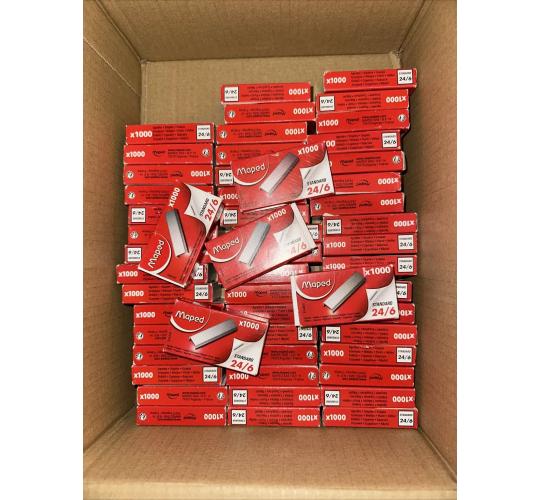 3200 Qty of Maped Staples lot 24/6 each 1000, 3200×1000 