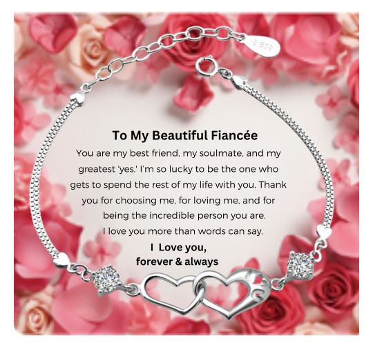10 Sets-I Love You Bracelet with Message Card For Fiancée Valentine’s Day Gift|GCJ244-Love-fiancee-valentine-10 sets|UK SELLER