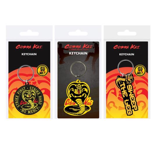 288 x COBRA KAI 2D Keychains – 3 Assorted Designs | RRP £2.99 Each | Huge Clearance Discount