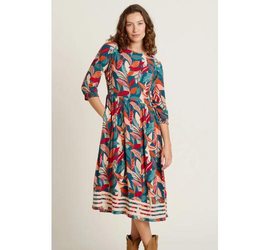 One Off Job Lot of 8 Brakeburn Women's Evergreen Leaves Midi Dress