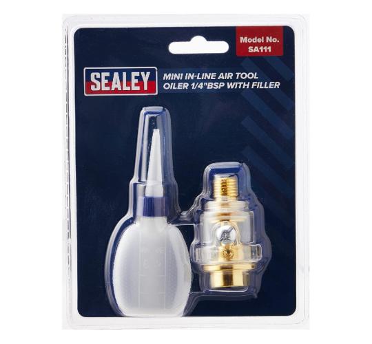 One Off Job Lot of 10 Sealey Mini In-Line Air Tool Oiler 1/4" BSP with Filler