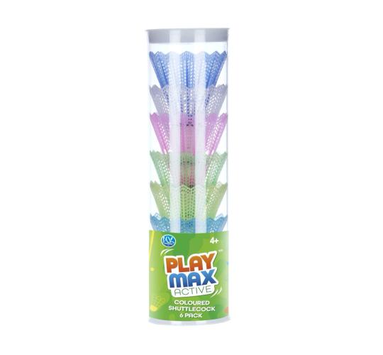 540 Packs of Playmax Active 6pk Coloured Shuttlecocks (65158) | Wholesale UK