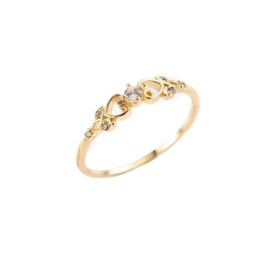 CZ fine scrollwork ring