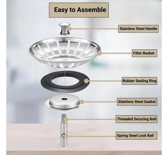 800 x Kitchen Sink Strainer Plugs