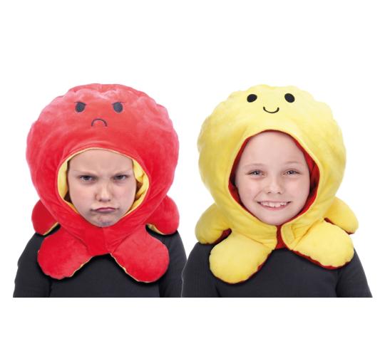 20"/50cm Reversible Octopus Hat – 6 Assorted Designs | Case of 24 | Wholesale Plush Hat