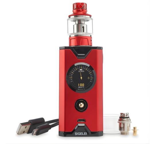 30 x SIGELEI CHRONUS SHIKRA 200W TC Vape Mod Kit – Dual 18650 - Brand New Sealed (Chrimson/Red Colour)