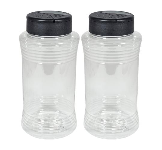 750ml Clear PET Plastic Bottles with 3 Zone Flipper Shaker Lid Dishwasher Safe