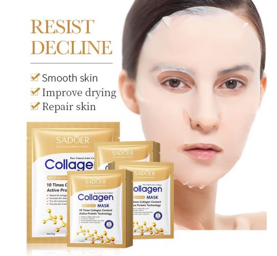 50pcs-SADOER Collagen Overnight Hydrating Radiant Renewal Facial Masks|GCMK002-Collagen Mask-50pcs|UK SELLER