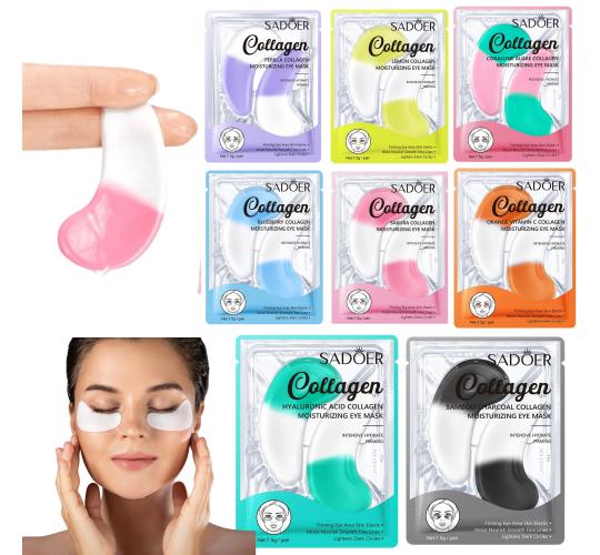 50pcs-SADOER Hydration Firming & Lifting Collagen Refreshing Duo Eye Masks-Mixed|GCMK003-Eye Mask Duo-50pcs|UK SELLER