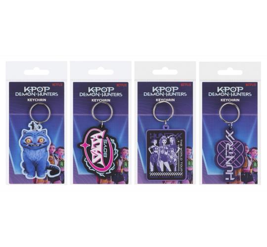 K-Pop Demon Hunters Keychains – Case of 288 (4 Assorted Designs) – RRP £2.99