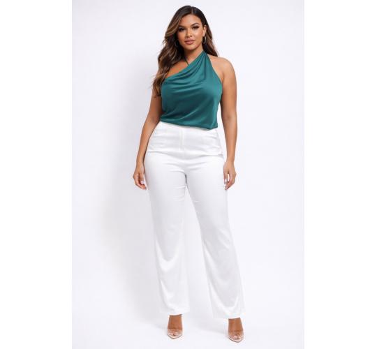 Wholesale Job Lot of 10 Kokovee "IMORA" White Straight Fitted Trousers