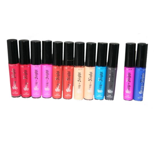 100pcs Collection Lip Glaze Stay The Night Lip Tattoo | 8 Shade |