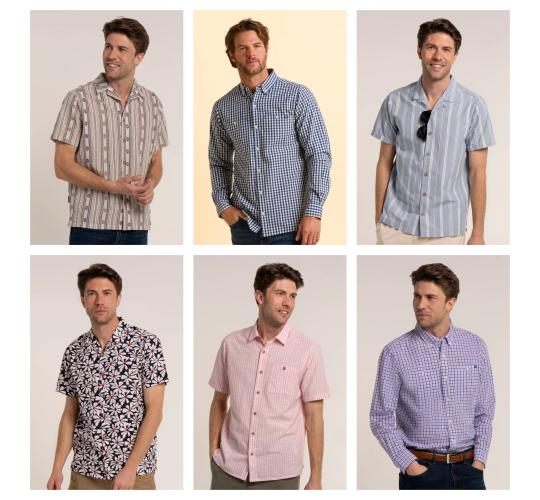 Wholesale Job Lot of 25 Men's Brakeburn Mixed Shirts - Great Variety!
