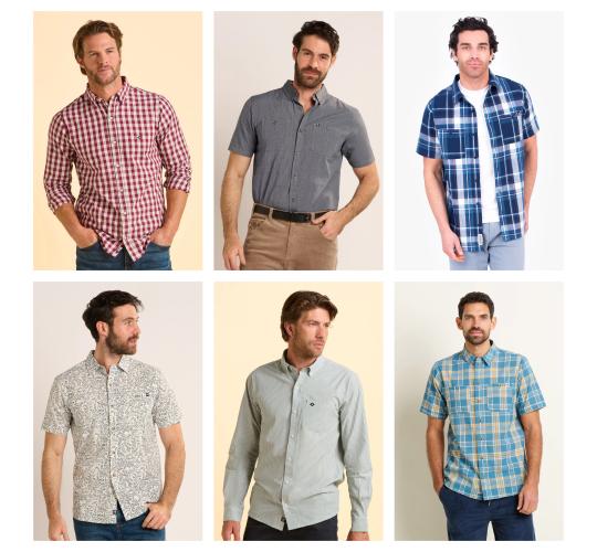 Wholesale Job Lot of 50 Men's Brakeburn Mixed Shirts - Great Variety!