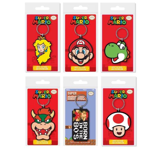 Mario Keychains – Box of 288 (6 Assorted) – RRP £2.99 Each