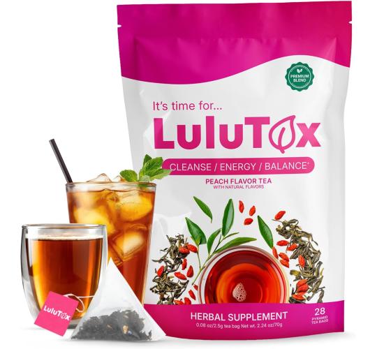 One Off Job Lot of 50 LuluTox Original Detox Tea Pouches - Herbal Supplement