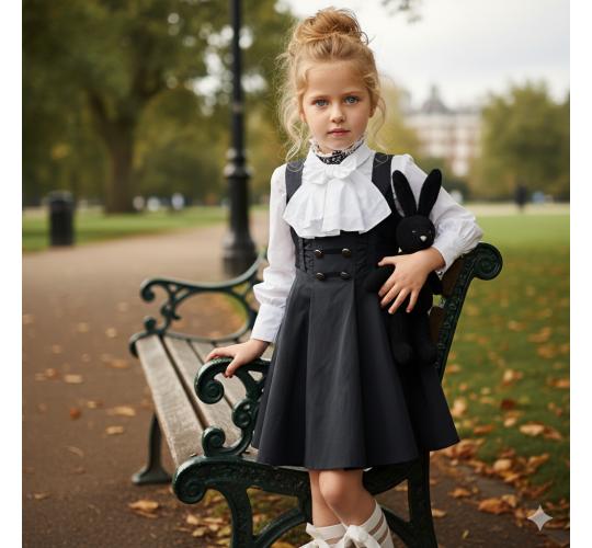 Girls Black A-Line Party Dress Sleeveless Swing Princess Dress Ages 4-5Y