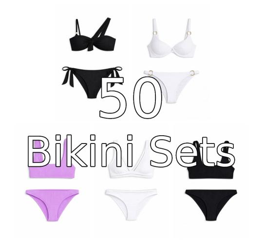 Job Lot of 50 Mixed CHIQUINI TROPICAL WEAR Bikini Sets – 5 Stylish Designs| High Margin Opportunity