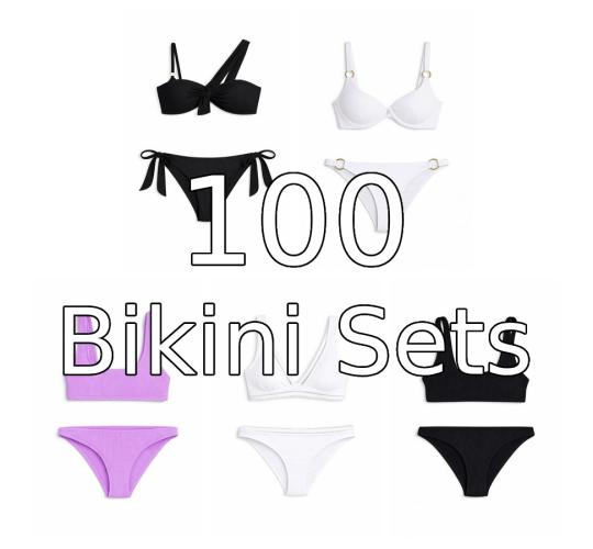 Job Lot of 100 Mixed CHIQUINI TROPICAL WEAR Bikini Sets – 5 Stylish Designs| High Margin Opportunity