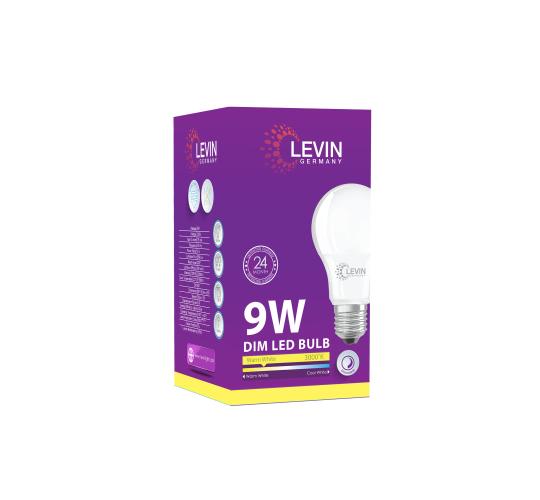 100 x Levin 9W A60 LED Bulbs – Dimmable, Warm White 3000K, E27 Edison Screw, 850 Lumens, 60W Replacement (20 Packs of 5)