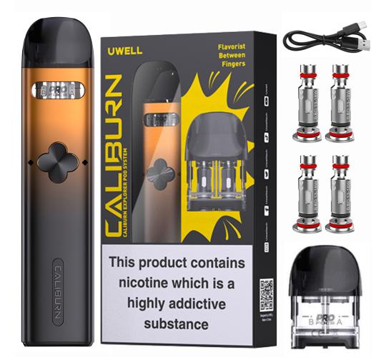 50 x Uwell Caliburn Explorer Pod Vape Kit 36W 1000mAh Dual Flavour MTL/RDTL UK