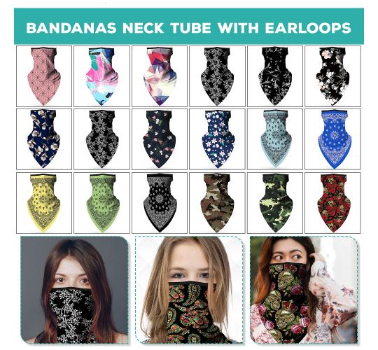 100x Mixed Bandana Neck Gaiter Face Cover Bulk Joblot Sports Outdoor