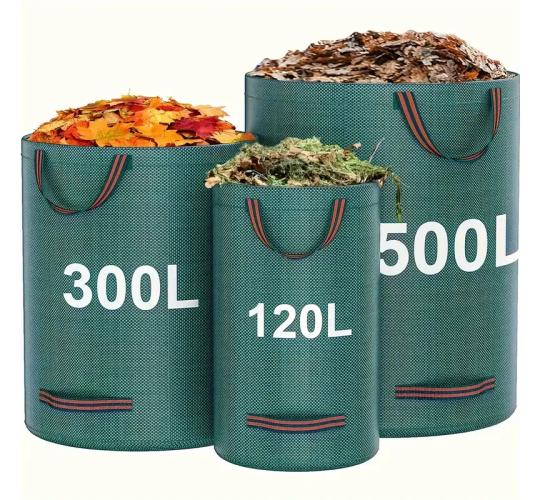 3 Pack Garden Bags 120 300 500L