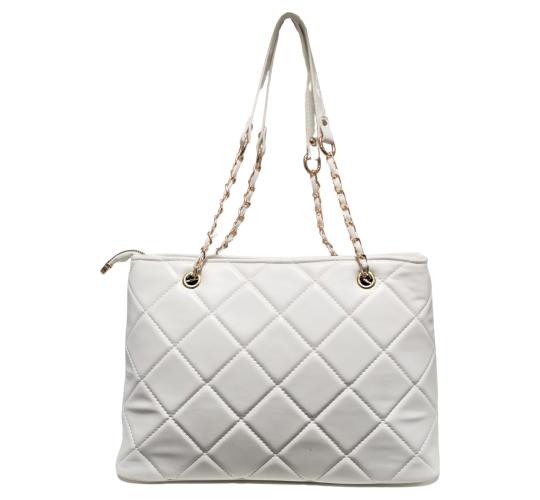 25pcs mix color-Medium Big Size Top Zip Quilted Tote Bag Pu Bag