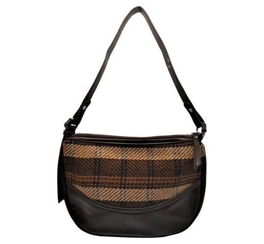 30pcs mix colour-Soft Mixed Material Check Pattern Crossbody