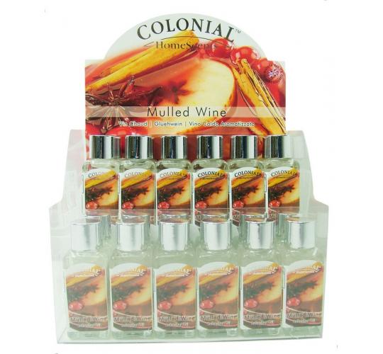 Joblot of 24 Colonial Mulled Wine Scented 9ml Refresher Oils Y0081