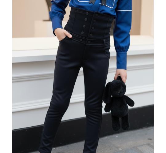 Girls High Waist Jeggings Stretch Skinny Denim Jeans Leggings Age 4-14Y