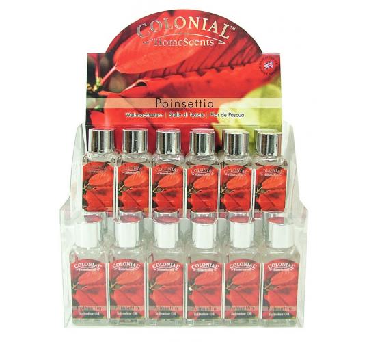 Joblot of 24 Colonial Fireside Poinsettia Scented Refresher Oils