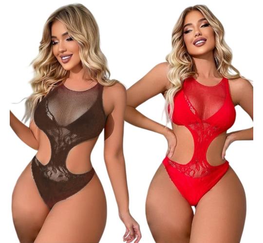 One Off Job Lot of 79 Mixed Black & Red Mesh Lingerie