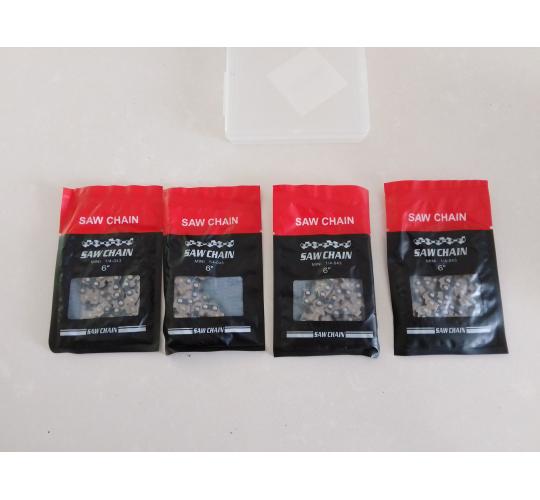 20pcs 6" Chainsaw Chains in Solid Plastic Case
