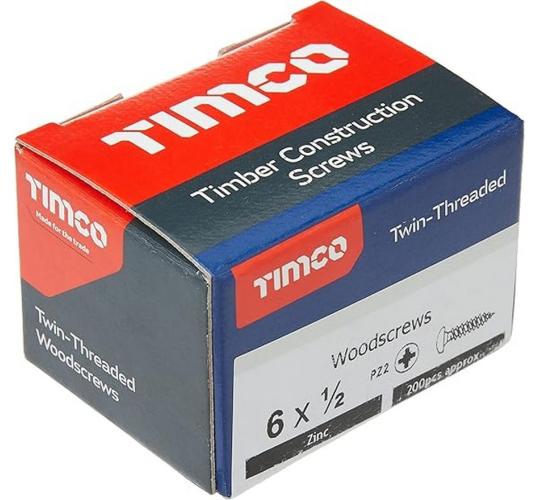 One Off Joblot of 19 Boxes of 200 Timco Woodscrews