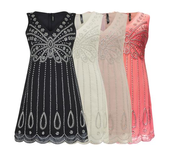 Womens 1920's Style Chiffon Sequin Dresses Mixed Styles and Sizes